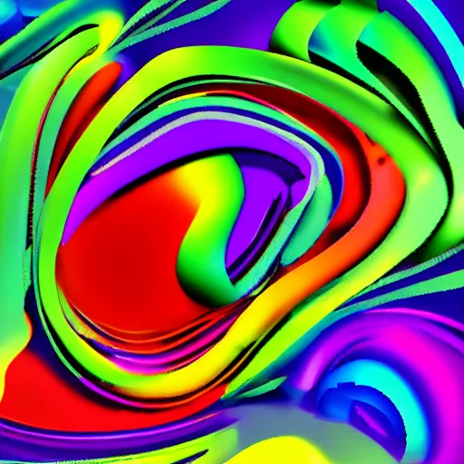 Prompt: creative coding digital illustration of a brightly coloured wobbly blob irradiating its colour in all directions