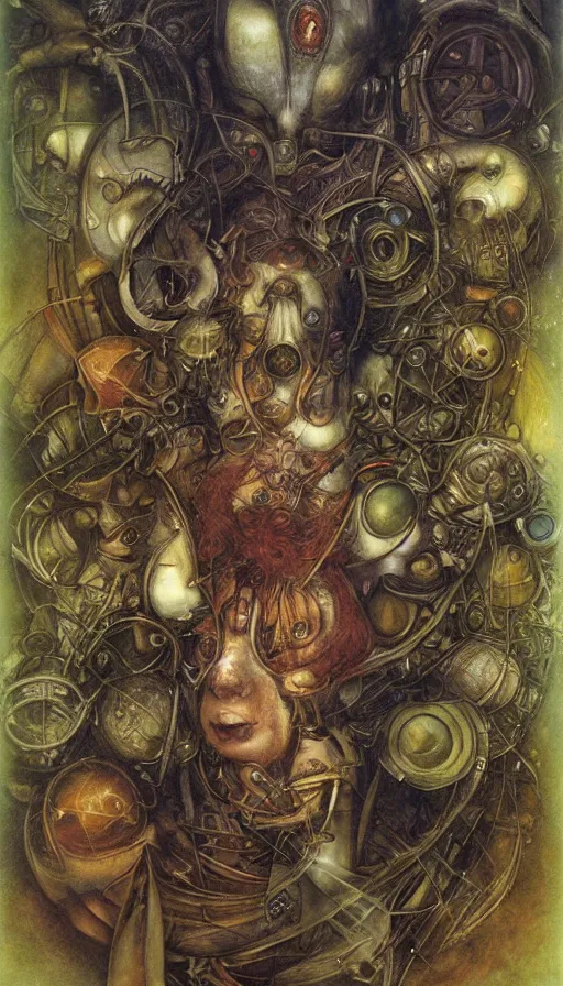 Image similar to techno artwork, by brian froud