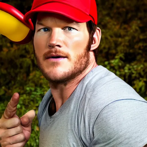 Gorra roja M usada por Mario (Chris Pratt) como se ve en The