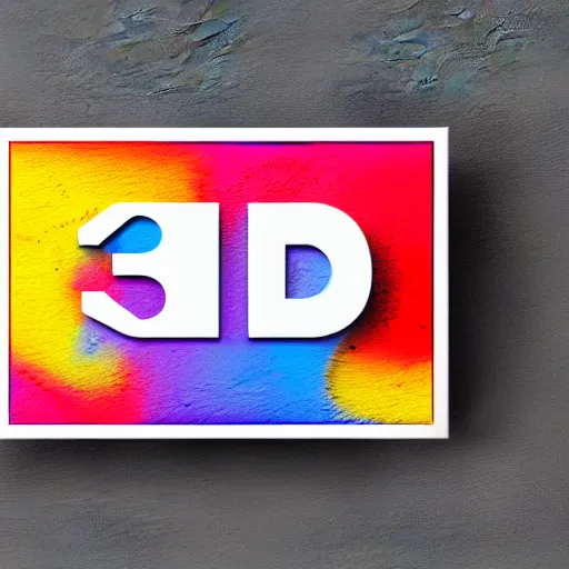 Image similar to 3 d of the web online radio logo, 3 d symbol, flat paint, acrylic, minimal, abstract, art style by joshy sly, water color, soft pastel colors, generate multiple random colors