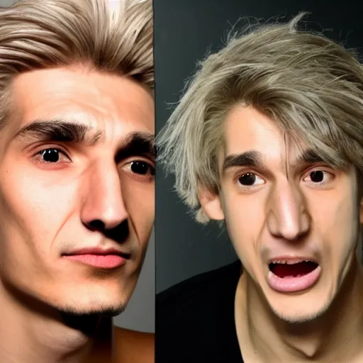 Image similar to really ugly xqc, big nose, underbite