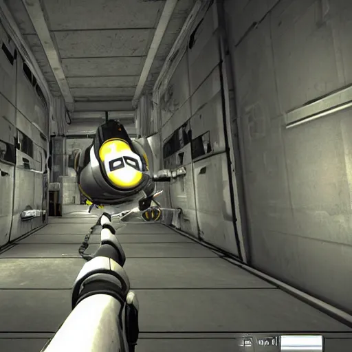 Prompt: Screenshot from Portal 2