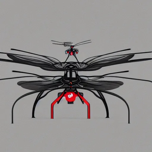 Image similar to giant mechanical dragonfly drone digital art, concept art, trending on art station