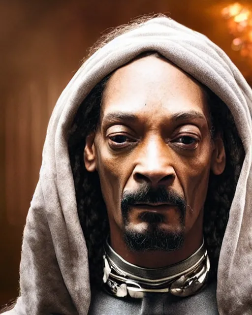 Image similar to Snoop Dogg in the role of Gandalf the Grey, film still, amazing short, 8K, IMAX, ultra detailed