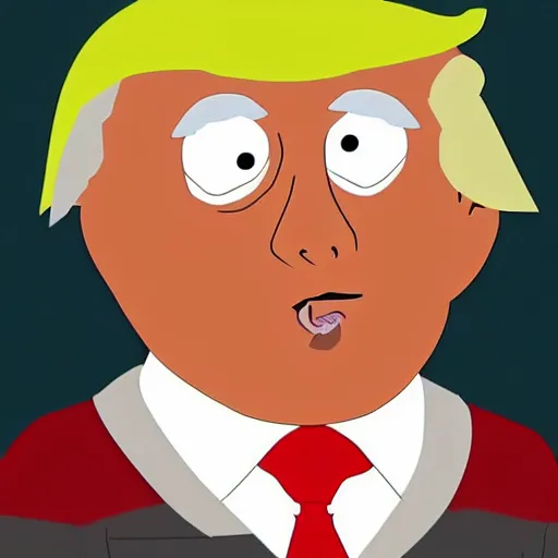 Image similar to donald trump in southpark character