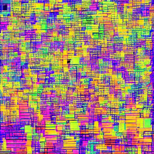 Image similar to abstract pixel sorted glitch art in a painterly style