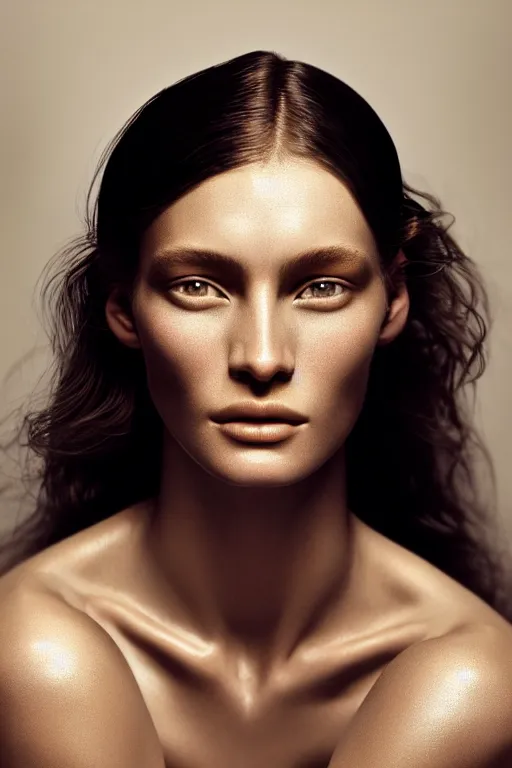 Image similar to female supermodel with amazing skin, beauty shot, beautiful detailed intricate insanely detailed octane render, 8K artistic photography, photorealistic, chiaroscuro, by annie leibovitz, Caravaggio