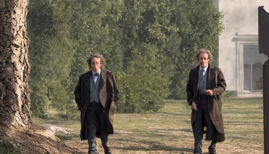 Image similar to hyper-realistic and anamorphic 2010s movie still of le juge françois renaud, by Paolo Sorrentino, Leica SL2 30mm, beautiful color, high quality, high textured, lens flare