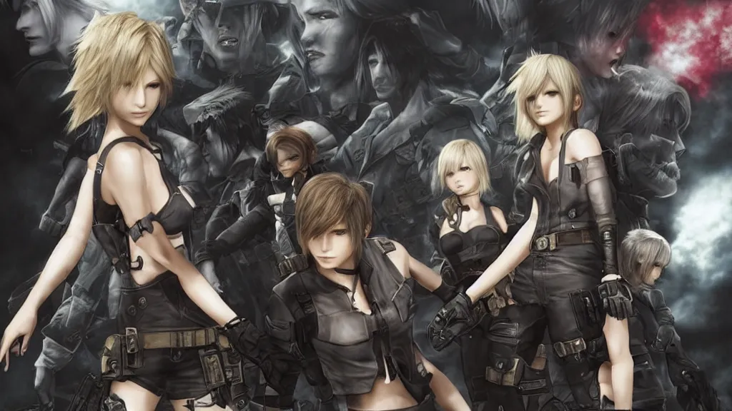 Image similar to Final Fantasy mixed with Resident Evil