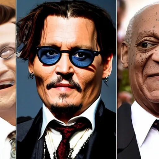 Image similar to johnny depp as bill cosby