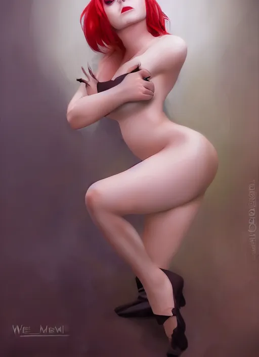 Image similar to jenna lynn meowri as a drunk stepmom, incredibly detailed face, true anatomy, centerfold, art by wlop