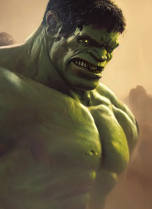 Image similar to cyborg hulk, greg rutkowski, 8 k, shallow depth of field, intricate detail, concept art,