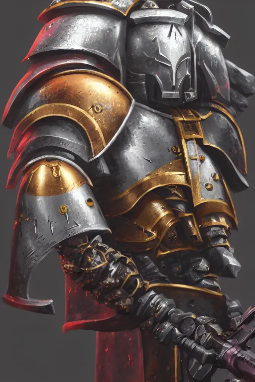 Image similar to armor portrait heros warhammer 4 0 k horus heresy fanart - the primarchs emperor by johannes helgeson animated with vfx concept artist & illustrator global illumination ray tracing hdr fanart arstation zbrush central hardmesh 8 k octane renderer comics stylized