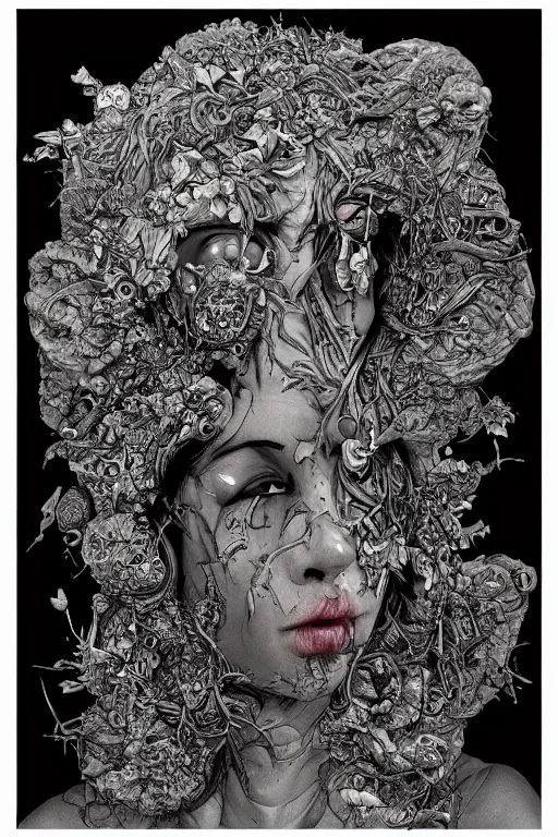 Prompt: Plague goddess painting by Dan Hillier, intricate, highly detailed, trending on artstation, artstationHD, artstationHQ, 4k, 8k