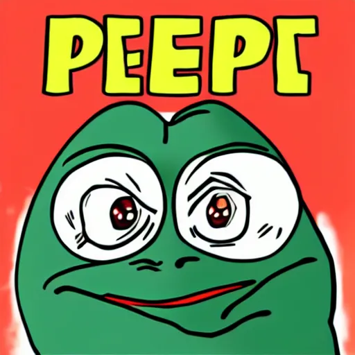 Prompt: pepe afraid of coins