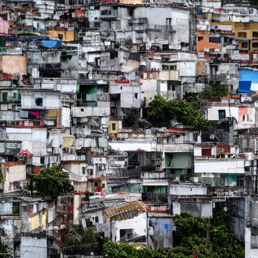 Image similar to the White House surrounded by favelas