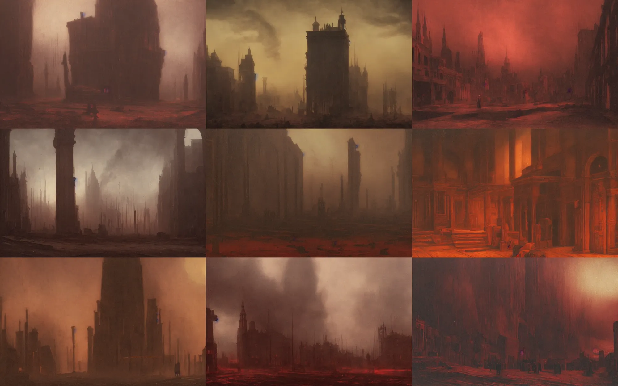 Prompt: detailed by carl gustav carus, memory of dystopia in scarlet, masterpiece 8 k resolution