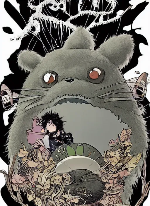 Image similar to alternative movie totoro for venom by laurie greasley and tristan eaton