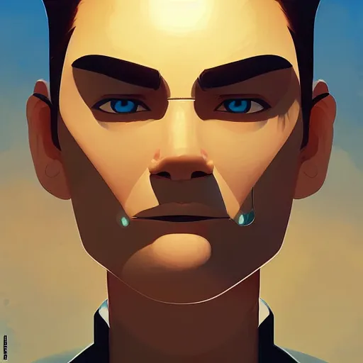 Image similar to face icon minimalist agent 0 0 7, loftis, cory behance hd by jesper ejsing, by rhads, makoto shinkai and lois van baarle, ilya kuvshinov, rossdraws global illumination