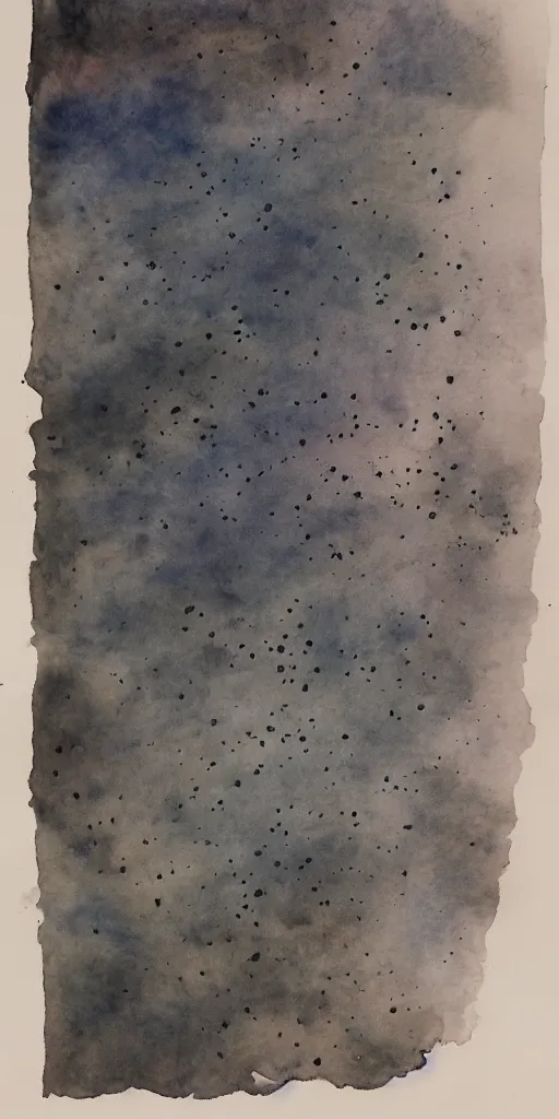 Image similar to traditional oriental water colour of space, liminal, lonely, highly detailed, black ink