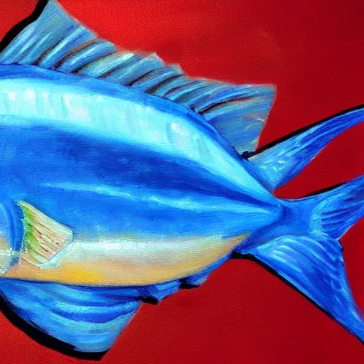 Prompt: a radioactive sheatfish. highly detailed painting