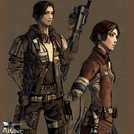 Prompt: A resistance rebel soldier , Artwork by Akihiko Yoshida