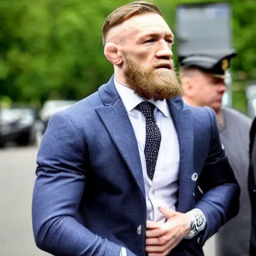 Prompt: conor mcgregor being arrested