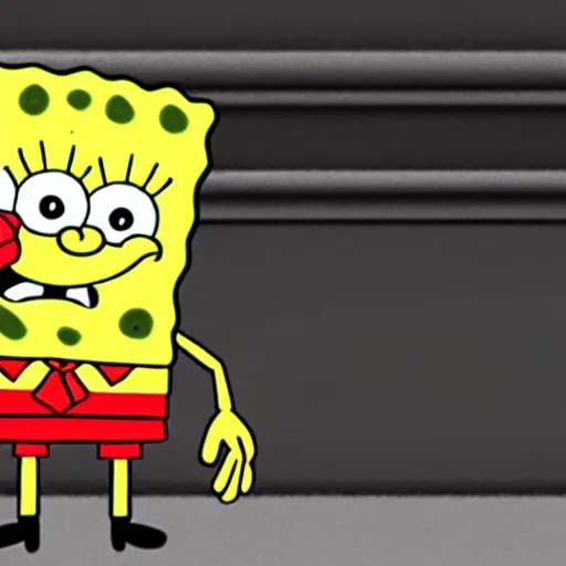 Image similar to spongebob squarepants looking depressed