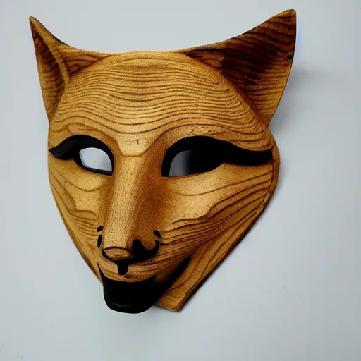 Image similar to beautiful kitsune wooden mask