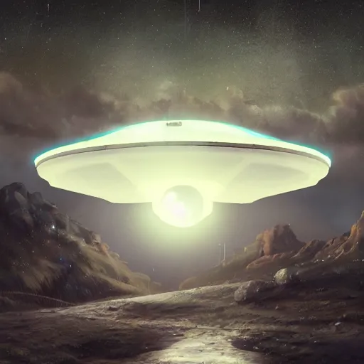 Prompt: found footage of a ufo at night, found footage, dynamic lighting, photorealistic concept art, trending on art station, stunning visuals, creative, cinematic, ultra detailed