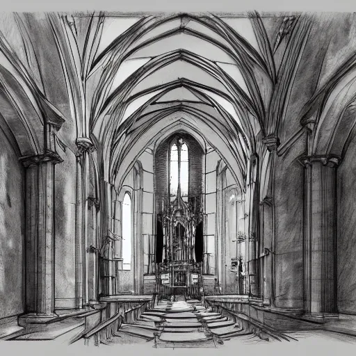 Image similar to anatomy of a church building, da vinci sketch, ultradetailed, ultramegadetailed, artstation