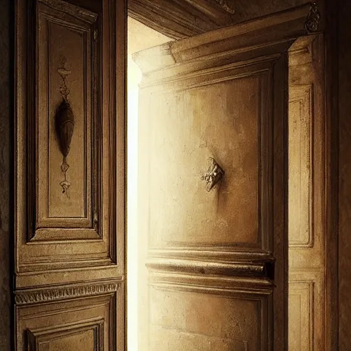 Image similar to michal karcz surrealism painting of the door beyond the void. , horror theme, detailed, elegant, intricate, 4k, Renaissance painting