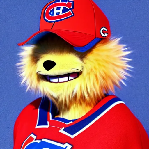 Image similar to anime Portrait of Youppi the Habs Montreal Canadiens Mascot as a very cute powerful and friendly pokemon, highly detailed anime, smooth, sharp focus, dynamic lighting, intricate, trending on ArtStation, illustration pokemon, art by WLOP