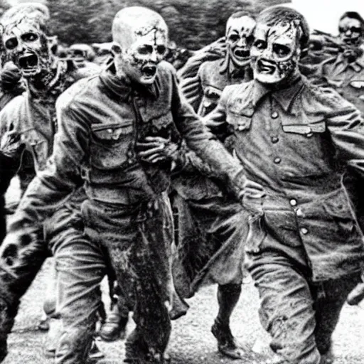 Image similar to nazi zombies, historical photograph