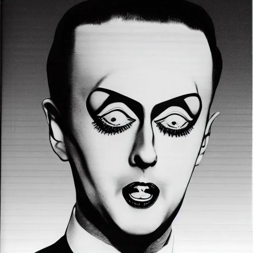 Image similar to a product photo ad featuring klaus nomi with a technical reed rollerball pen exacto knife by junji ito, ethereal eel