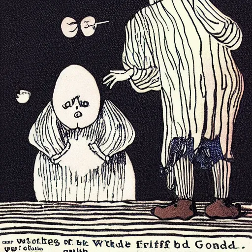 Prompt: sad farewell. illustrated by edward gorey, maurice sendak 2