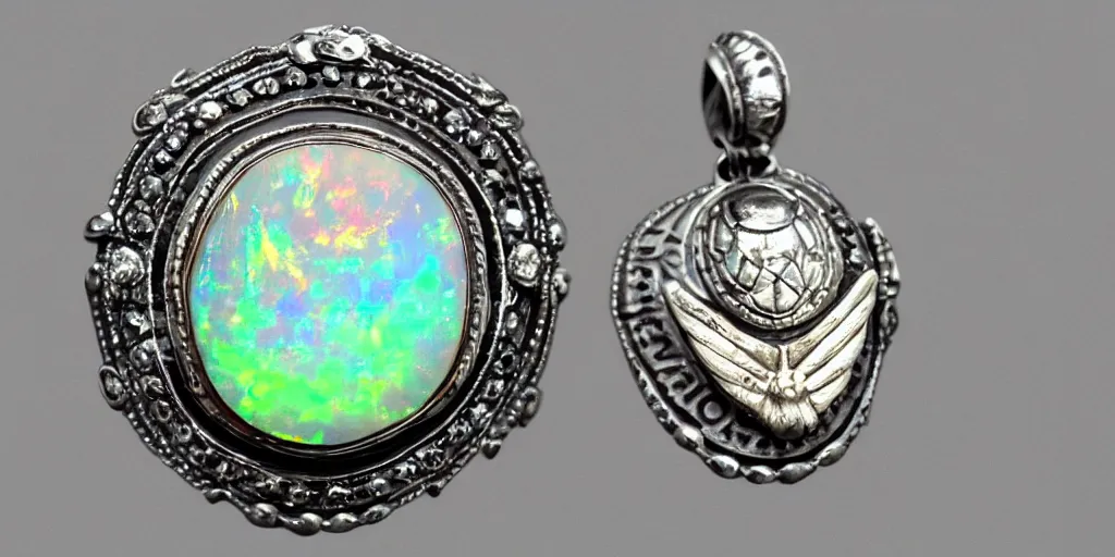 Image similar to jewelry engraved in scarab, opal diamond, art noveau, art deco