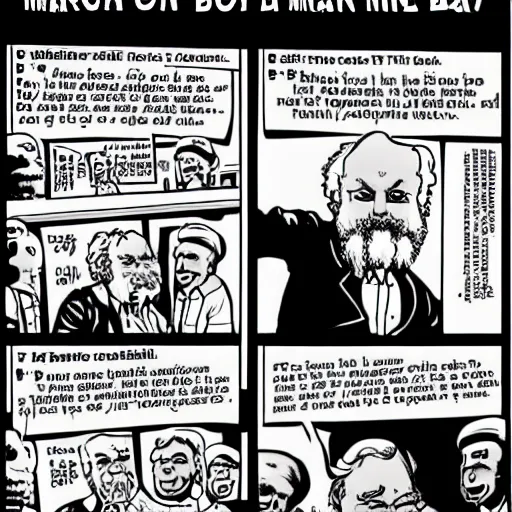 Image similar to a comic about marx being too attractive by ben garrison