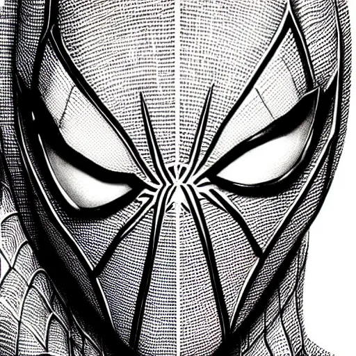 Image similar to highly detailed pencil sketch of spiderman, hyperrealistic, photorealistic, artstyle, highly detailed, sharp