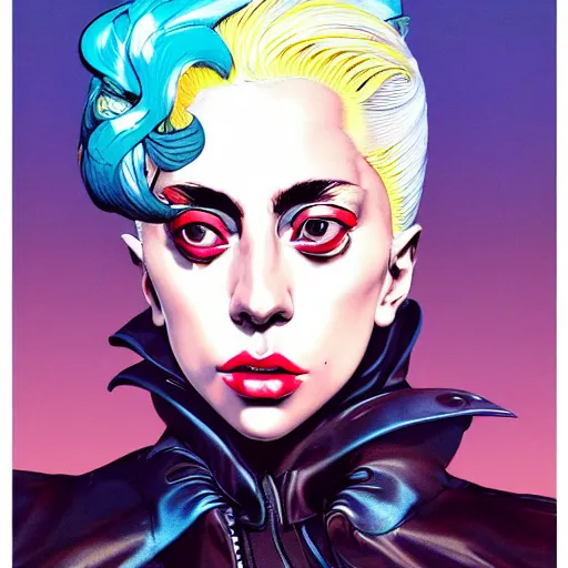 Prompt: prompt : lady gaga portrait soft light painted by james jean and katsuhiro otomo and erik jones, inspired by akira anime, smooth face feature, intricate oil painting, high detail illustration, sharp high detail, manga and anime 1 9 9 9