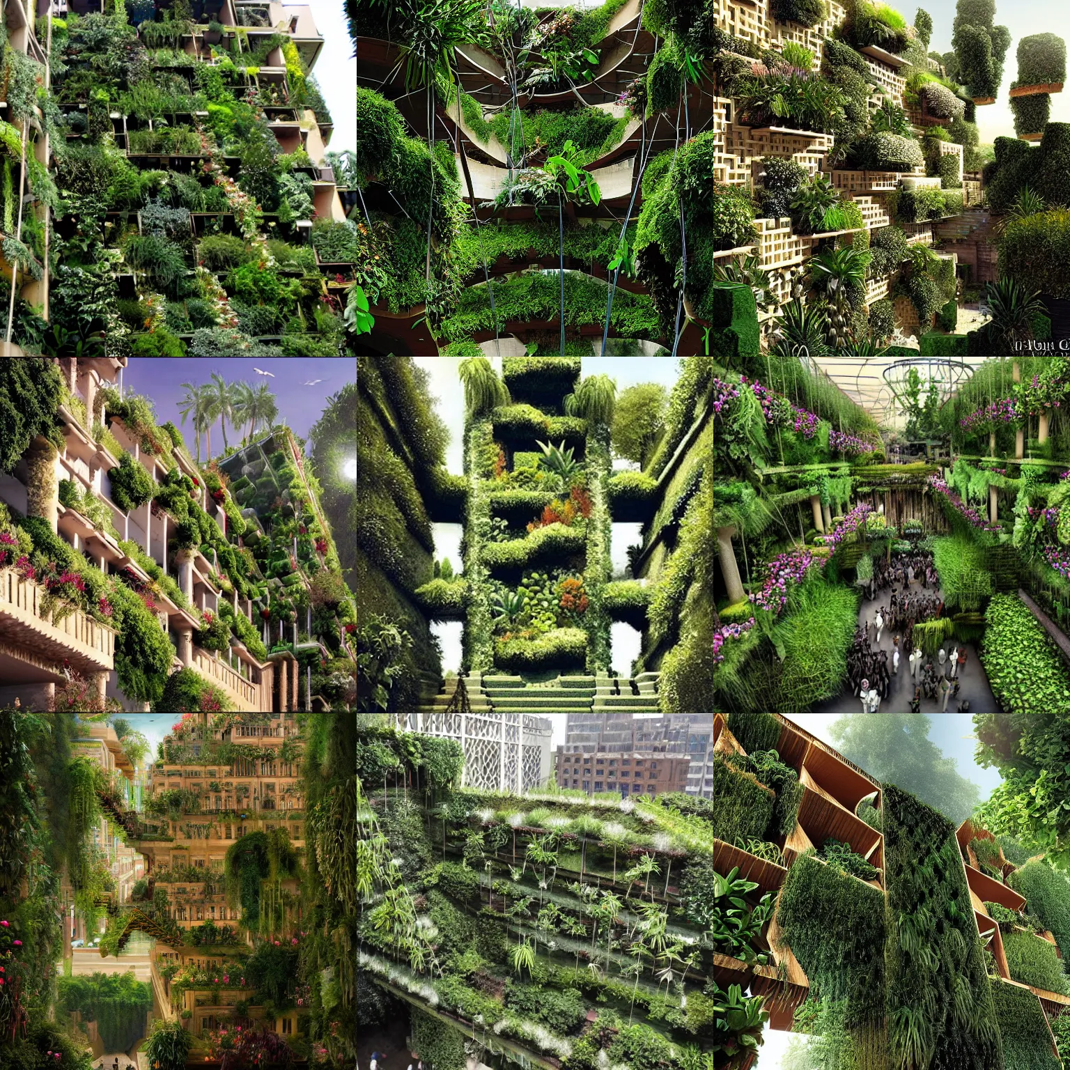Prompt: the hanging gardens of Babylon
