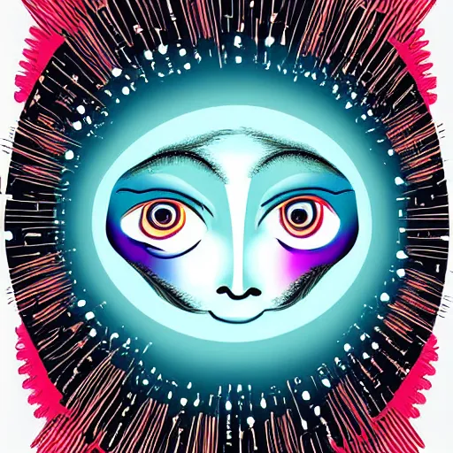 Image similar to surreal tears from the moon, art by jeff lyons and sandra pelser. vector art style, modern design, painting for a wall