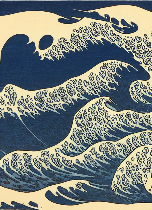 Image similar to third reef pipeline by katsushika hokusai