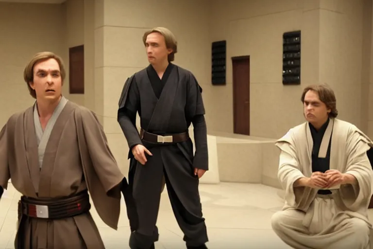 Image similar to a jedi master anakin skywalker is defended in court by saul goodman also known as jimmy mcgill, court session images, 1 0 8 0 p, court archive images