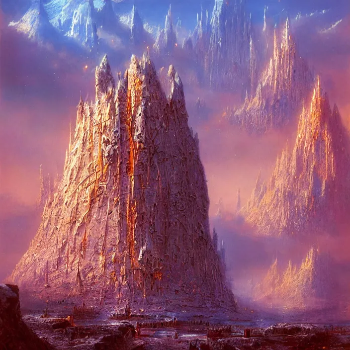 Image similar to kingdom of hyperborea, digital art, hd, by bruce pennington