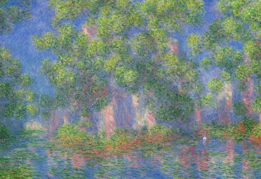 Image similar to very anime scenery, very anime in impressionist style, trending artwork, anime painter studio, by claude monet