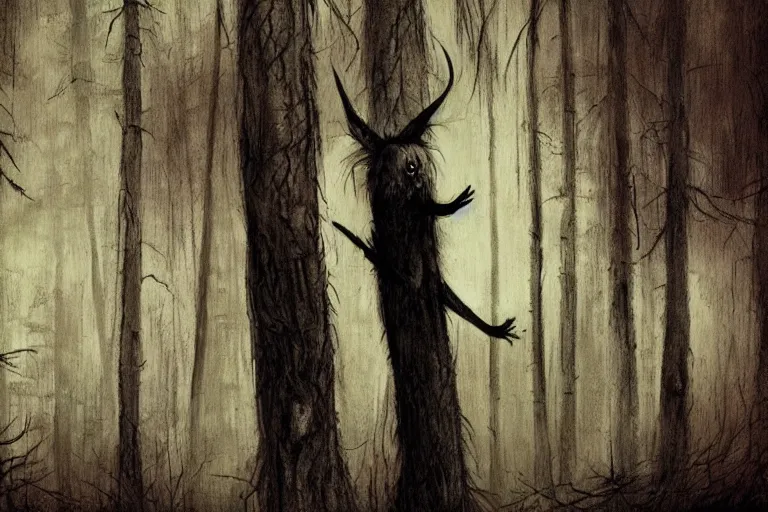 Image similar to mad native american skinwalker in grim forest artwork by ben templesmith