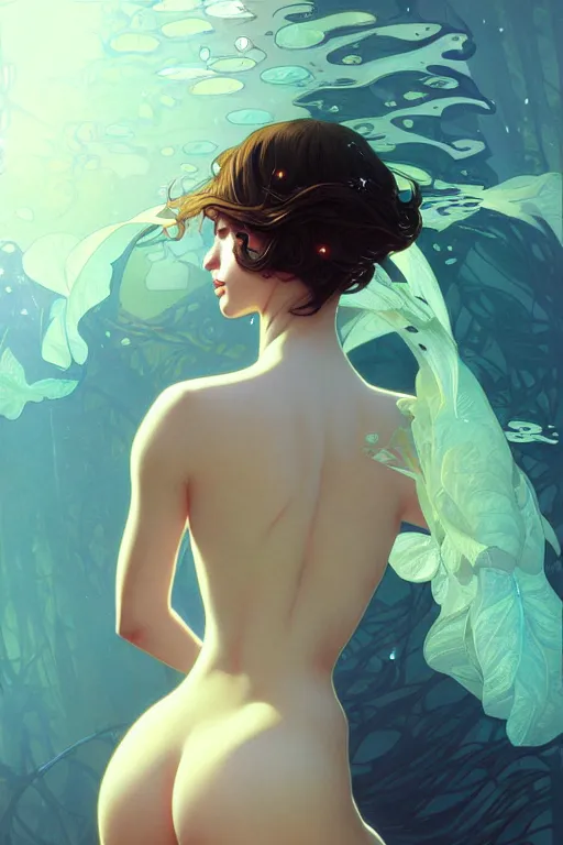 Prompt: a beautiful siren girl, fantasy, portrait, sharp focus, intricate, elegant, digital painting, artstation, matte, highly detailed, concept art, illustration, ambient lighting, art by ilya kuvshinov, artgerm, Alphonse mucha, and Greg Rutkowski