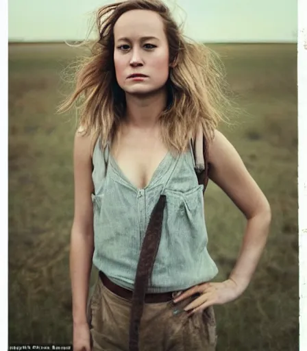 Image similar to a high quality, high detail, portrait photography of brie larson by annie leibovitz and kyle thompson