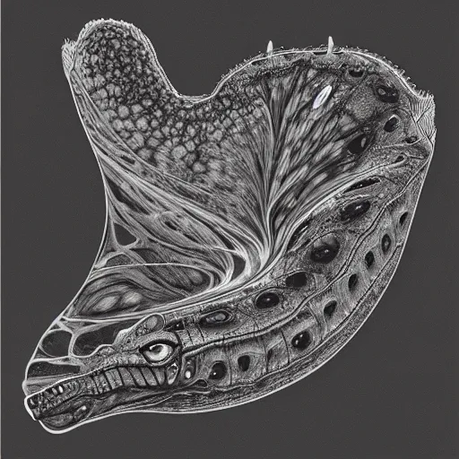 Image similar to “ plume agate ” anatomical drawing of crocodile “ gray ’ s anatomy ” 1 0 2 4 x 1 0 2 4